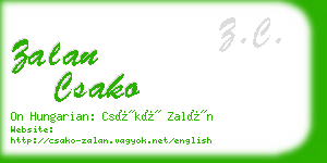 zalan csako business card